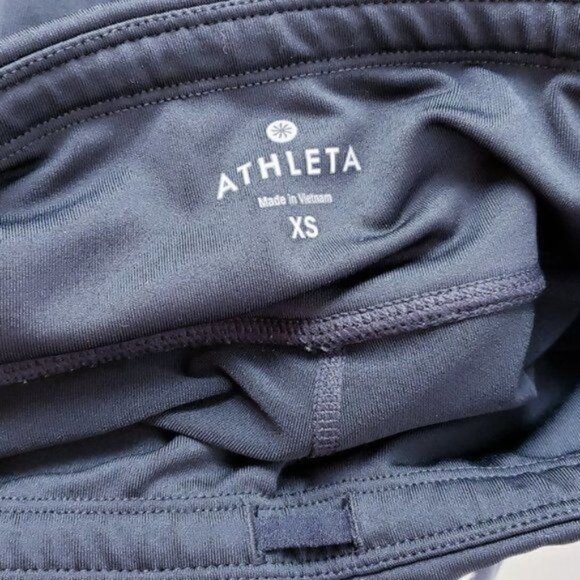 Athleta Black Leggings‎ Mesh Crop Running Tights Gym Fitness Yoga Workout XS - Picture 11 of 12